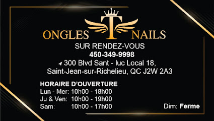 Ongles T Nails Saint Jean - Nail Salon in Saint-Jean-sur-Richelieu, Quebec